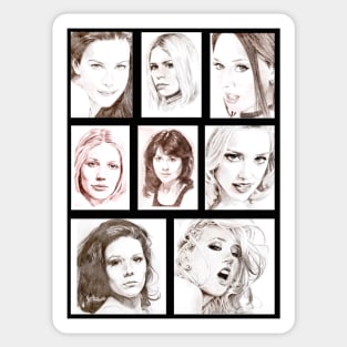 Female Faces Sticker